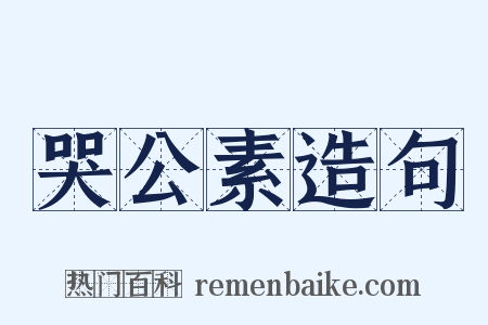 哭公素造句是什么意思的图片